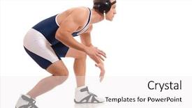  Presentation with wrestler - Slide deck consisting of wresler - wrestler background and a white colored foreground
