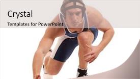  Presentation with wrestler - Amazing slide deck having wresler - wrestler backdrop and a  colored foreground
