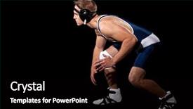  Presentation with wrestler - Slides enhanced with wresler - wrestler background and a  colored foreground