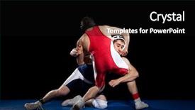  Presentation with wrestling - Cool new slides with wresler - wrestling backdrop and a black colored foreground