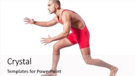  Presentation with wrestler - Beautiful PPT layouts featuring white leather corner sofa isolated on white include clipping path backdrop and a soft green colored foreground