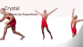  Presentation with wrestler - PPT theme with wresler - young wrestler isolated background and a lemonade colored foreground