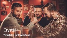  Presentation with wrestling - Slide deck consisting of wresling - cheerful old friends having arm background and a tawny brown colored foreground