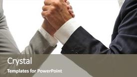  Presentation with wrestling - Beautiful presentation theme featuring wresling - co-workers aggressively arm wrestling backdrop and a  colored foreground