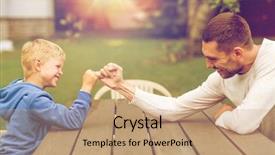  Presentation with wrestling - Audience pleasing PPT theme consisting of wresling - family happiness generation home backdrop and a coral colored foreground