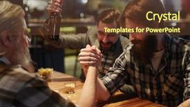  Presentation with wrestling - Cool new presentation design with wresling - irish men showing their strength backdrop and a tawny brown colored foreground
