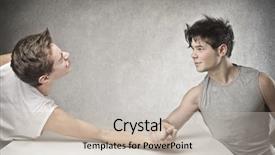  Presentation with wrestling - Audience pleasing theme consisting of wresling - two friends challenge each other backdrop and a soft green colored foreground