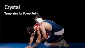  Presentation with wrestling - Theme with wresling - wrestling background and a black colored foreground