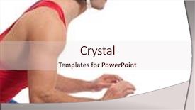  Presentation with wrestler - Slide set featuring wrestler background and a sky blue colored foreground