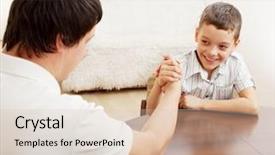  Presentation with wrestling - Cool new PPT layouts with wrestling dad play with child backdrop and a lemonade colored foreground