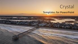  Presentation with north carolina - Presentation theme featuring wrightsville-beach-north-carolina-over background and a coral colored foreground