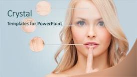  Presentation with beauty - Colorful presentation design enhanced with wrinkle - health people and beauty concept backdrop and a sky blue colored foreground