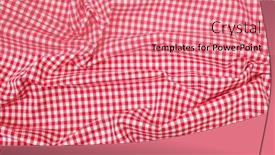  Presentation with red - Presentation theme with wrinkly-red-and-white-plaid background and a coral colored foreground