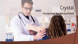  Presentation with wrist hand surgery - PPT theme having wrist hand surgery - traumatologist is taking care background and a lemonade colored foreground