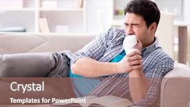  Presentation with young college student diagnosis of chlamydia - Audience pleasing PPT theme consisting of wrist hand surgery - young student man with injury backdrop and a  colored foreground