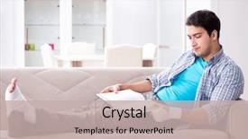  Presentation with injury - Audience pleasing presentation consisting of wrist hand surgery - young student man with injury backdrop and a  colored foreground