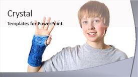  Presentation with bone - Theme consisting of wrist pain - bone healed ready background and a white colored foreground