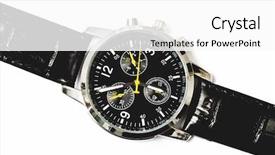  Presentation with fashion - PPT theme with wrist watch - fashion wristwatch isolated on white background and a white colored foreground