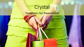  Presentation with three - Slides with wrist watch - image of shopaholic hands background and a blonde colored foreground