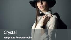  Presentation with sexy girl - Slides consisting of wrist watch - young beautiful sexy woman background and a dark gray colored foreground