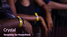  Presentation with concert - Amazing presentation theme having wristbands - group of friends watching backdrop and a wine colored foreground