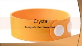  Presentation with blue orange white - PPT theme consisting of wristbands - orange rubber wristband isolated background and a gold colored foreground