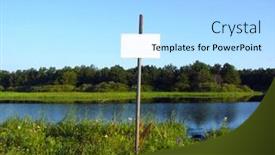  Presentation with blank - Amazing slides having writable-blank-sign-board-before backdrop and a light blue colored foreground