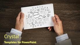  Presentation with business plan - Colorful presentation design enhanced with write-a-business-plan-mixed backdrop and a tawny brown colored foreground