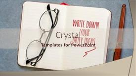  Presentation with personal development - Presentation theme enhanced with write-down-your-daily-ideas background and a lemonade colored foreground