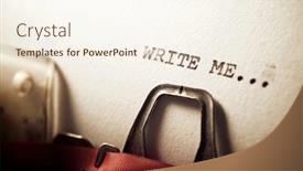  Presentation with writing the text human rights - Slide deck with write-me-text-written background and a cream colored foreground