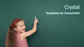  Presentation with school board - Audience pleasing presentation consisting of write on the school board backdrop and a ocean colored foreground