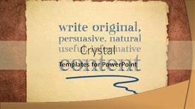  Presentation with natural - Presentation theme having write-original-persuasive-natural-useful background and a lemonade colored foreground