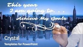  Presentation with washington dc city skyline - Slide deck featuring write something against mirror background and a ocean colored foreground