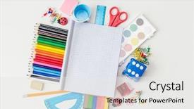  Presentation with back school - Amazing theme having write stuff - photo of office and student backdrop and a white colored foreground