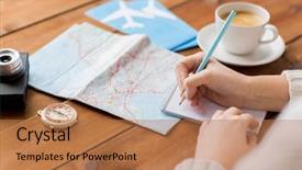  Presentation with vietnam culture popular tourist destination - Cool new PPT layouts with write stuff - vacation tourism travel destination backdrop and a coral colored foreground