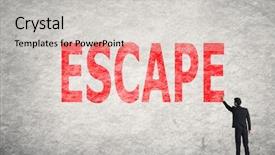  Presentation with writing the text human rights - Amazing presentation having write text on wall escape backdrop and a light gray colored foreground