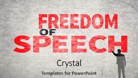  Presentation with wall - Audience pleasing PPT theme consisting of write text on wall freedom backdrop and a light gray colored foreground