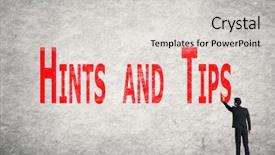  Presentation with words - Slide deck featuring write words on wall hint background and a light gray colored foreground