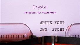  Presentation with story - Amazing presentation theme having write-your-own-story-phrase backdrop and a sky blue colored foreground