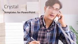  Presentation with public - Slide deck enhanced with writer presenting his books to public background and a soft green colored foreground