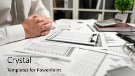  Presentation with get more from your financial reports - Amazing presentation design having writes reports business financial accounting backdrop and a light gray colored foreground