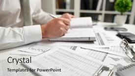  Presentation with get more from your financial reports - PPT theme enhanced with writes reports business financial accounting background and a light gray colored foreground