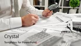  Presentation with get more from your financial reports - Slide deck having writes reports business financial accounting background and a light gray colored foreground