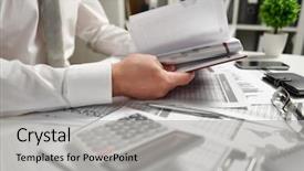  Presentation with get more from your financial reports - Amazing presentation having writes reports business financial accounting backdrop and a  colored foreground