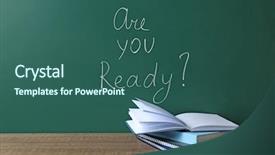  Presentation with exam - Beautiful slides featuring writing - chalkboard with question are you backdrop and a ocean colored foreground