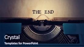  Presentation with writing - Slide deck consisting of writing - closeup of a blue retro background and a navy blue colored foreground