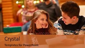  Presentation with letter - Presentation design with children s writing - cute child's lying and writes background and a red colored foreground