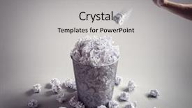  Presentation with bin - Beautiful theme featuring writing - throw it in the waste backdrop and a light gray colored foreground