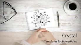  Presentation with business plan - Theme featuring writing - write a business plan background and a soft green colored foreground