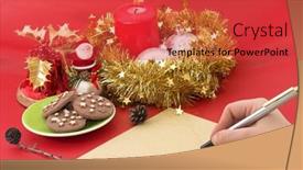  Presentation with writing - Amazing presentation design having writing-a-christmas-wish-list backdrop and a red colored foreground